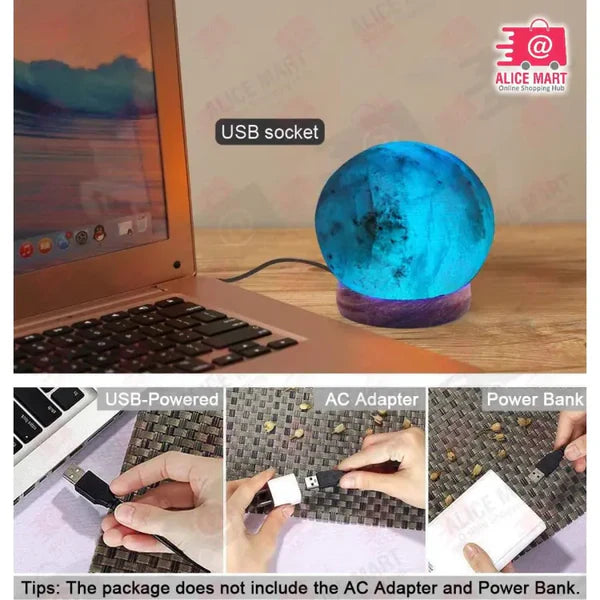 Sphere 7 Color Changing Salt Lamp