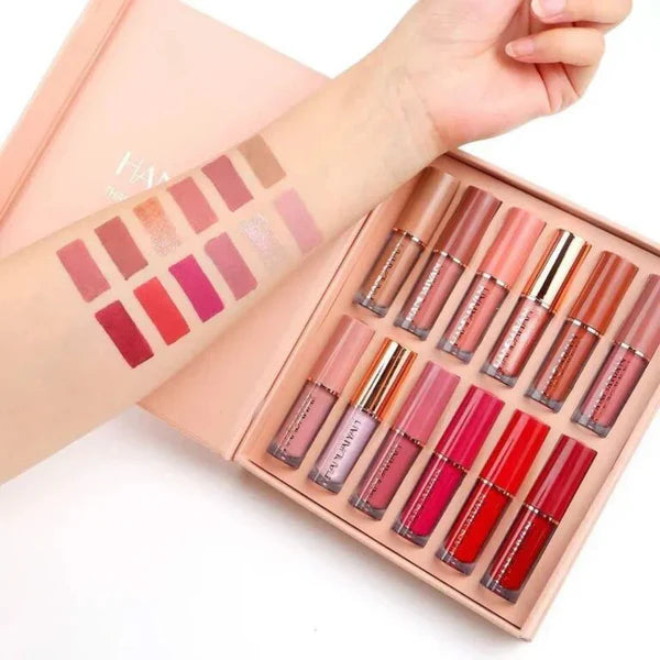 Crazy girl Professional Liquid Matte Lipstick | 12 pcs set Waterproof Long lasting | Multicolor | 36 ml)