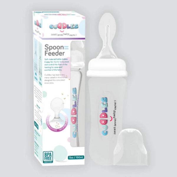 badge Cuddles Baby Spoon Feeder 5Oz/150Ml 4 Month