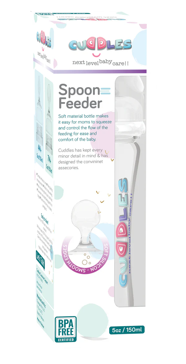 badge Cuddles Baby Spoon Feeder 5Oz/150Ml 4 Month